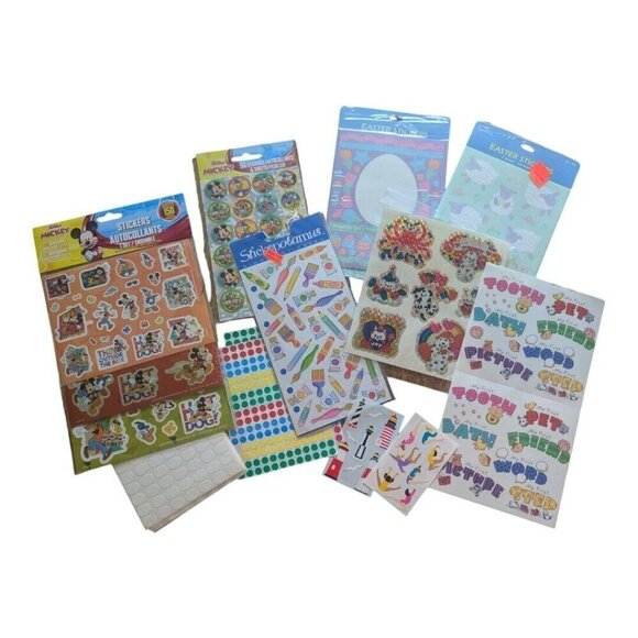 Scrapbook Stickers Lot Dots Easter Baby Mickey - Picture 1 of 1